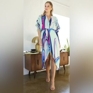 Lezat Maxi Kimono Sleeve Dress NWT